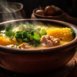 Carbonada de pollo chilena recien servida