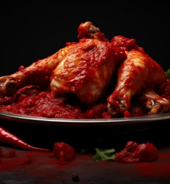 Mixiotes de pollos servidos en un fondo negro para navidad